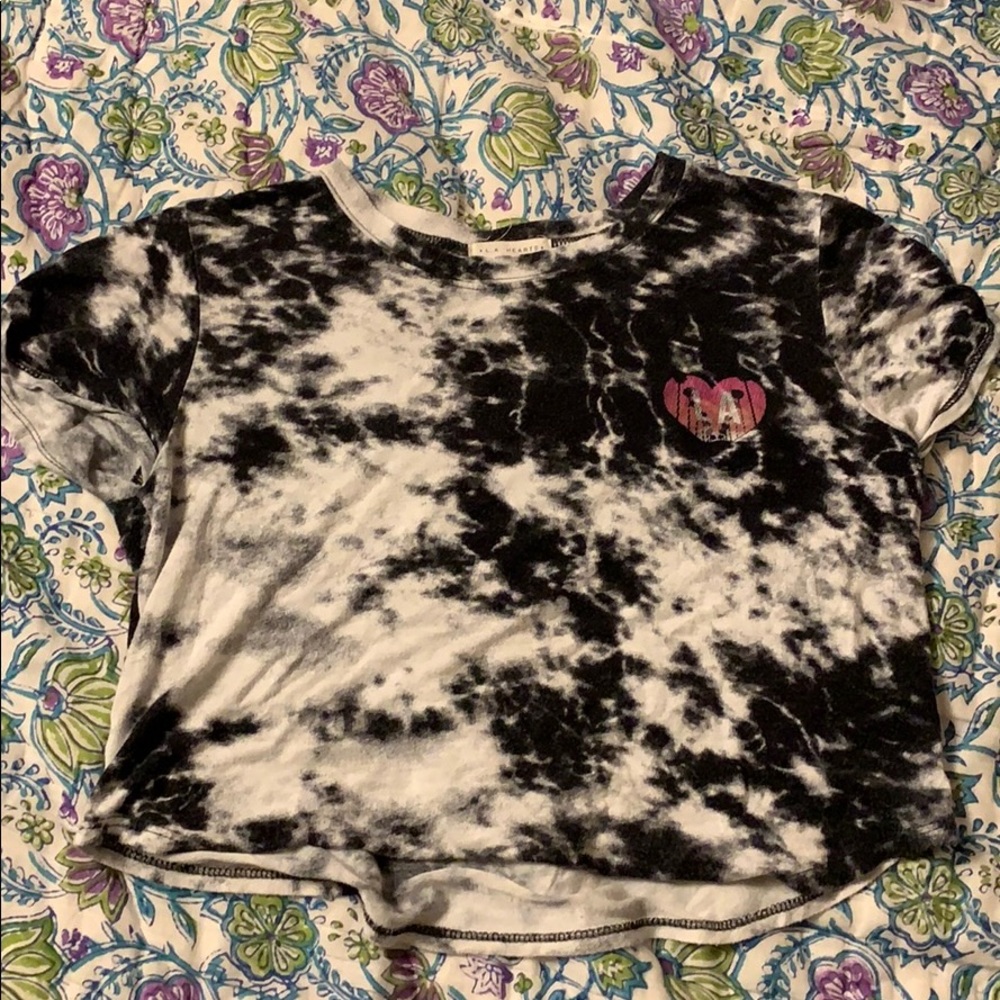 Acid wash crop top